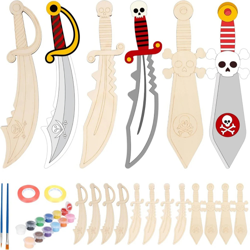 Wooden DIY Drawing Pirate Wood - Cosplay Prop Painting avis et prix