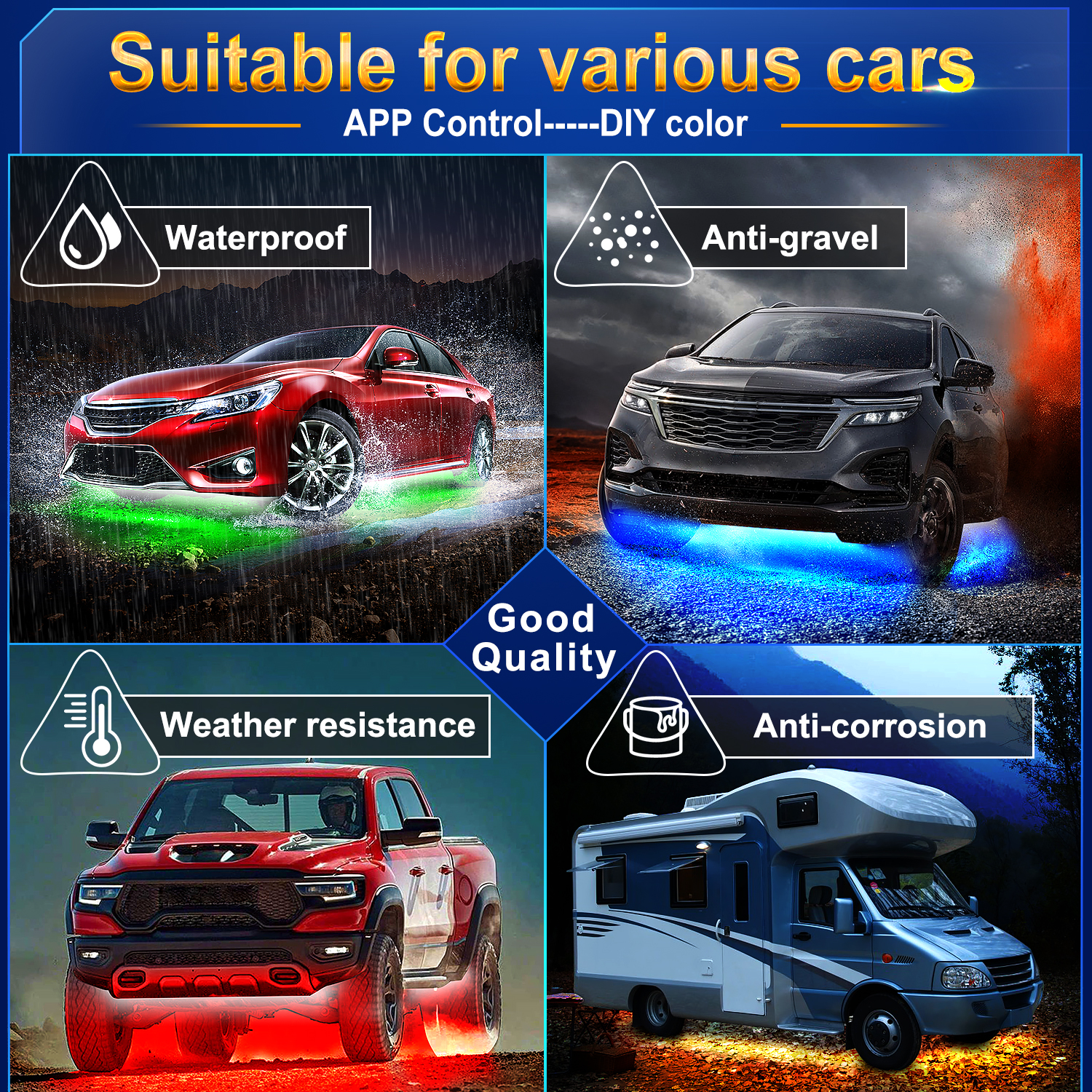 RGB Car Underglow Strip Lights - Led El Wire avis et prix