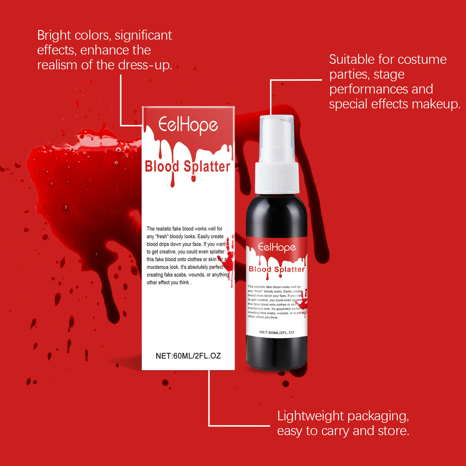 Halloween Emulation Fake Blood - Cosplay Prop Paint avis et prix