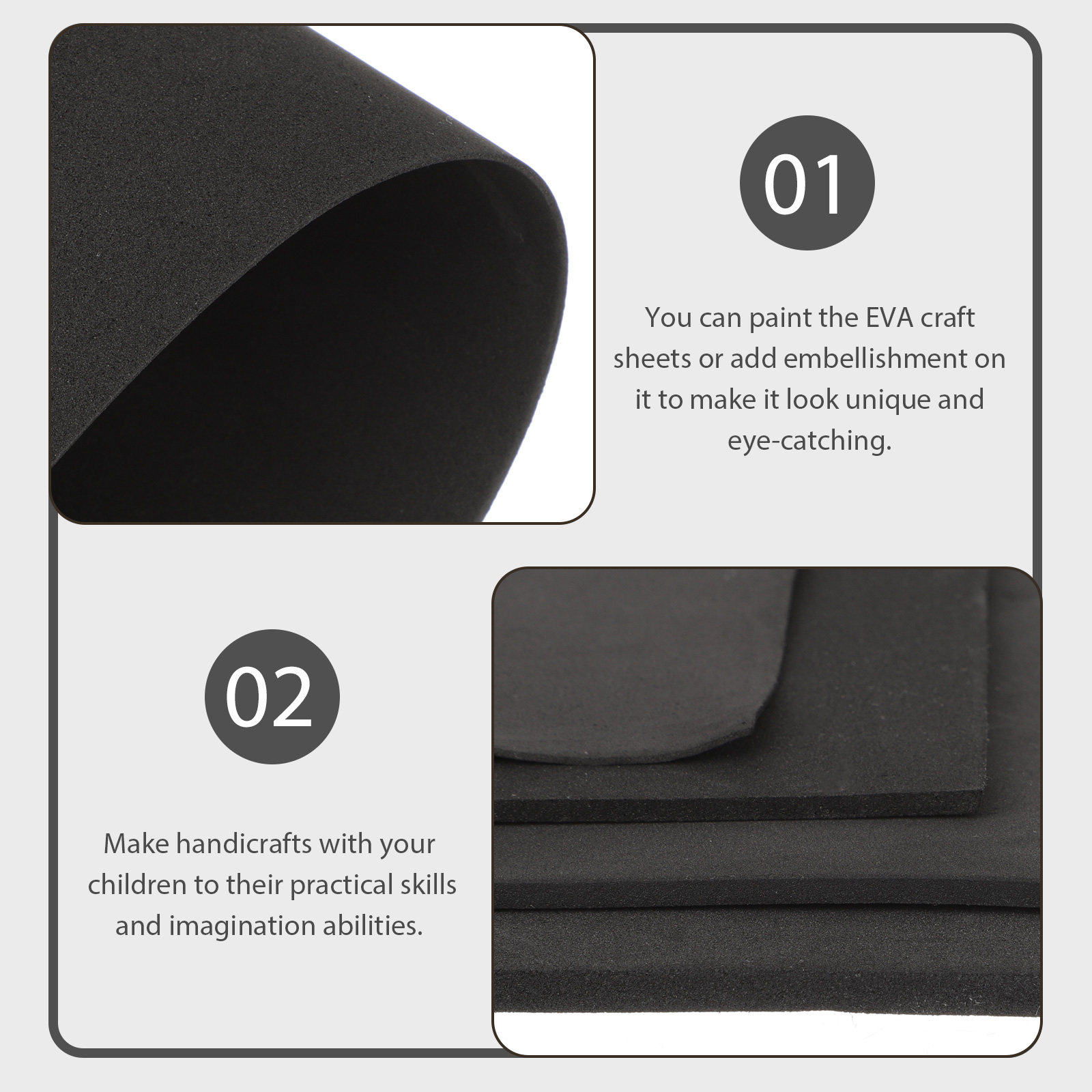 4Pcs Eva Foam Sheets DIY Craft - Cosplay Prop Foam Board avis et prix