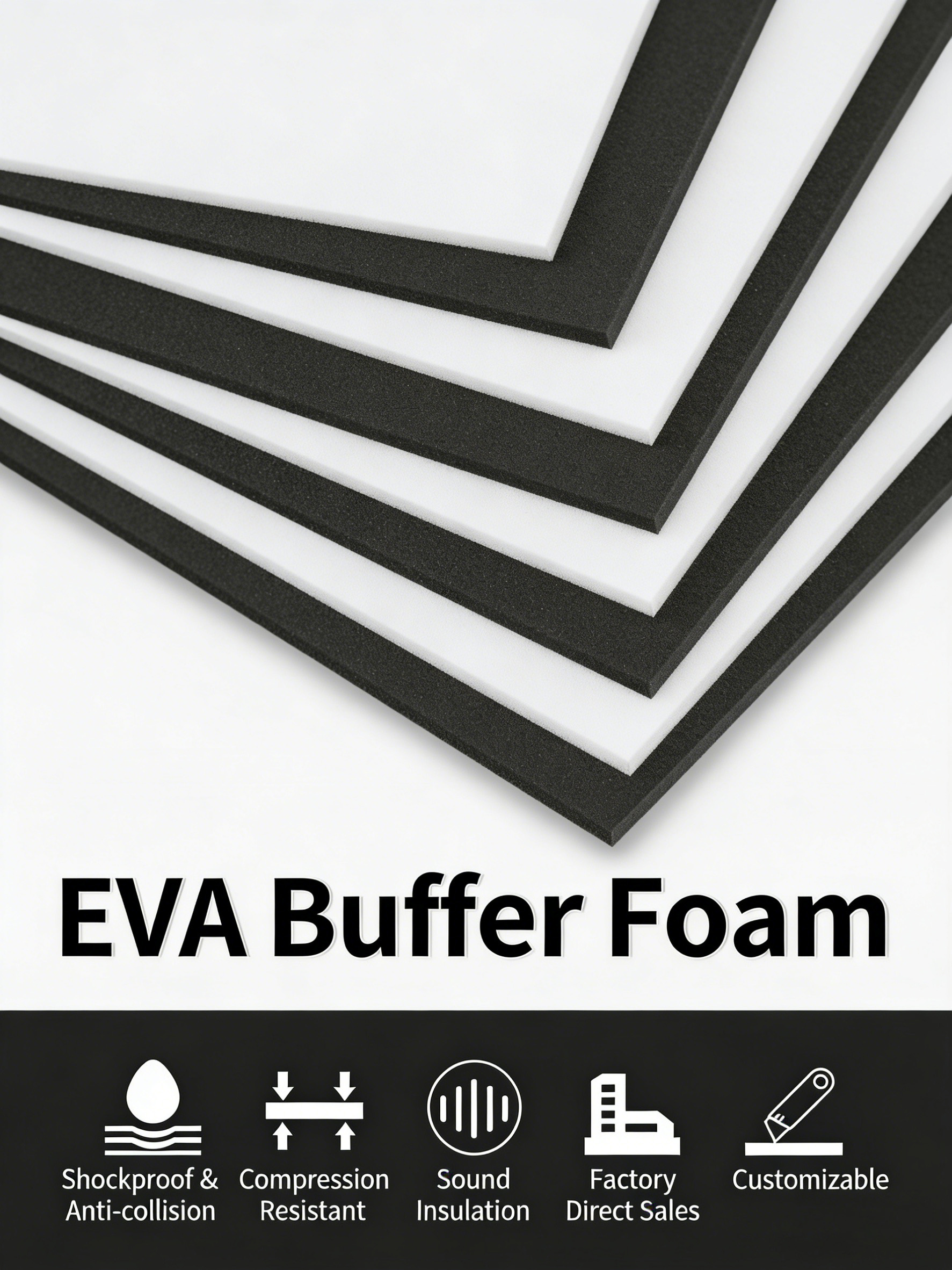 Black non-adhesive EVA foam bo - Cosplay Prop Foam Board avis et prix