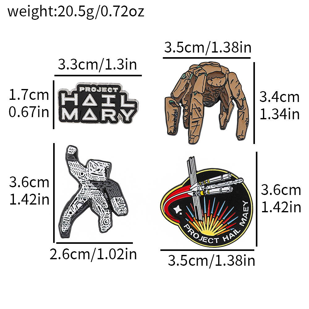 4pc Sci-Fi Enamel Pin Set Proj - Cosplay Prop Bag avis et prix