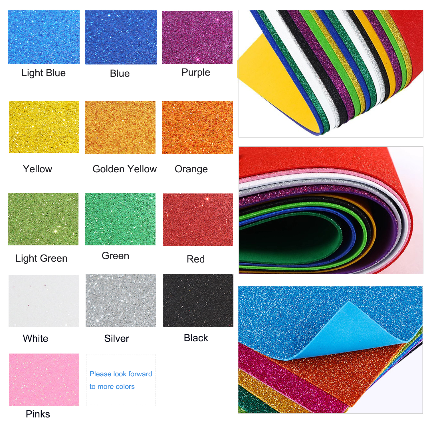 1pcs Sparkling Golds EVA Foam  - Eva Foam Sheet avis et prix