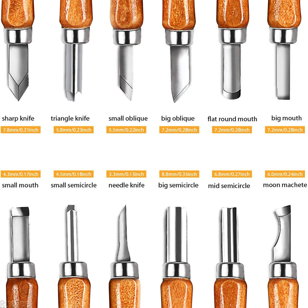 12Pcs SK2 Woodworking Carving  - Craft Knife Set avis et prix