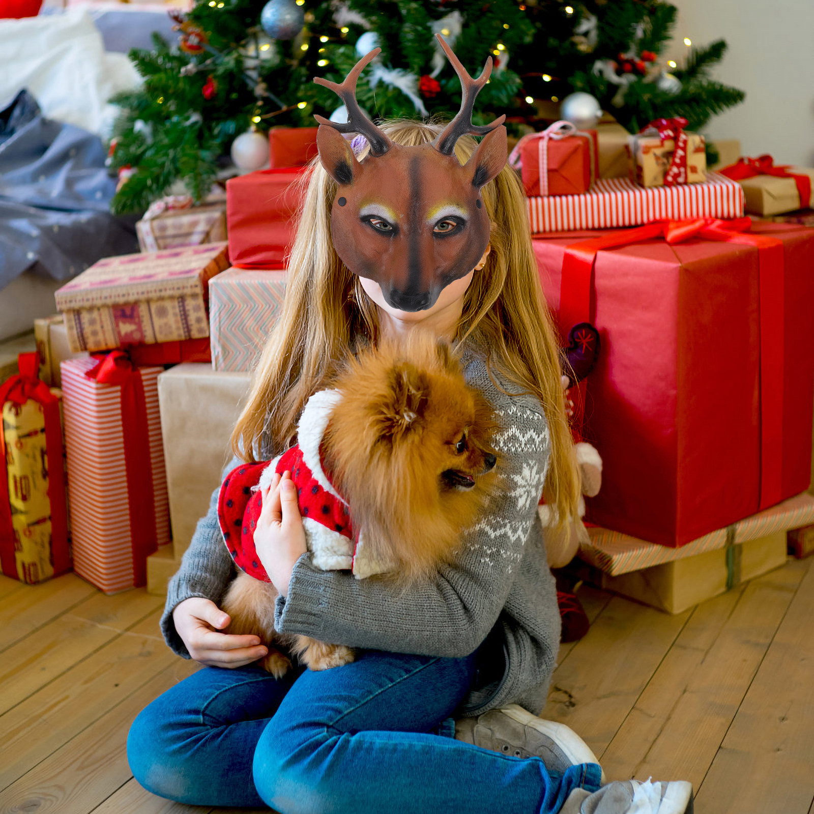 Deer Design Mask Halloween Xma - Cosplay Prop Designer avis et prix